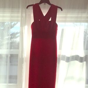 BCBG long evening gown - color Red